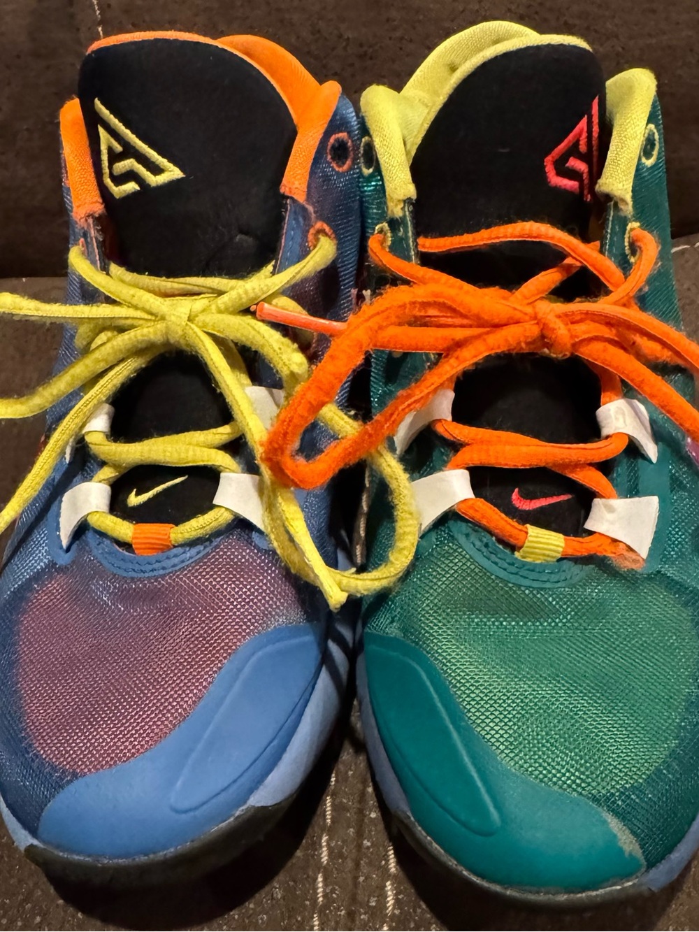 Nike Kids Multicolor Sneakers - Blue, Teal & Orange Accents